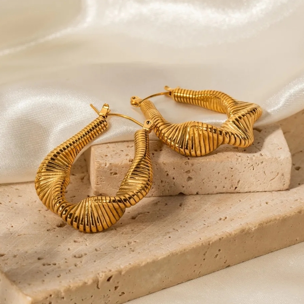 Stainless Steel Gold plated earrings